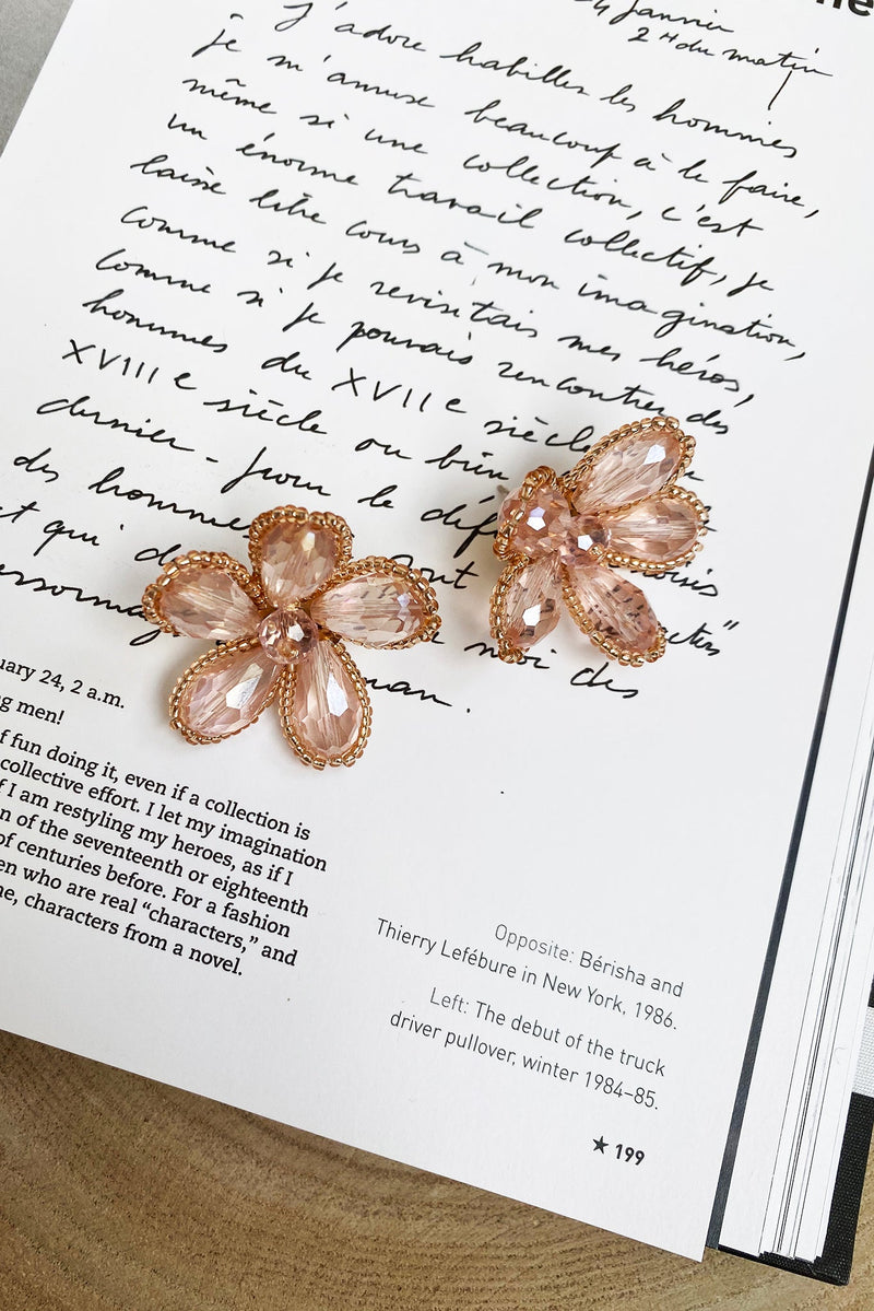 Eden Gold Earrings - Pink