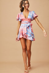 Serenity Dress - Coral Multi