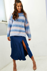 Bliss Knit Oversize Sweater - Blue