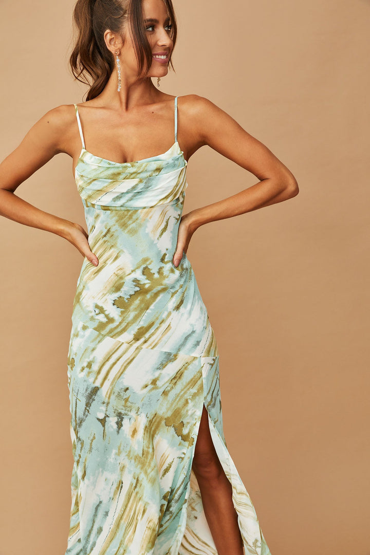 Finally Here Dress - Green Print