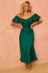 Mariner Midi Dress - Forest Green