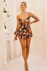 Autumn Breeze Playsuit - Navy