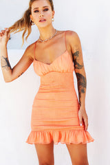 Magnify Mini Dress - Peach