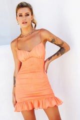 Magnify Mini Dress - Peach