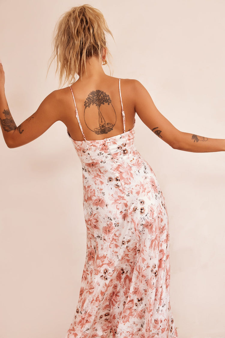 Vintage Summer Midi Dress - Rose