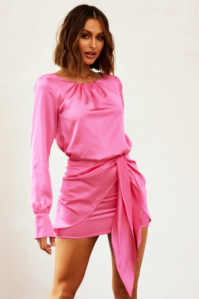 Holiday Film Mini Dress - Fuchsia