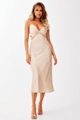 Divine Intervention Midi Dress - Champagne