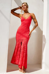 City of Angels Lace Maxi Dress - Red