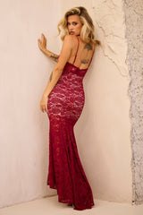 City of Angels Lace Maxi Dress - Plum