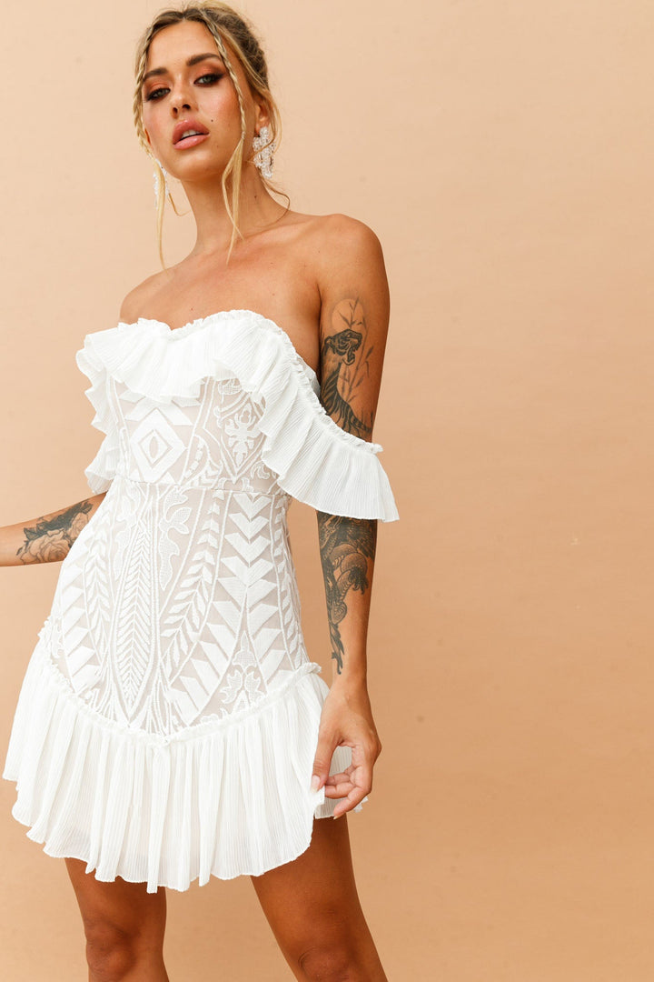 Venetian Summer Dress - White | Sage and Paige AUS.