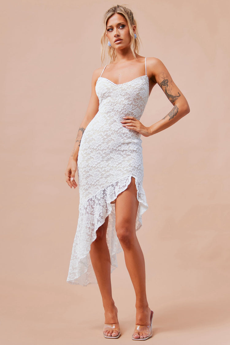 Living My Truth Midi Dress - White