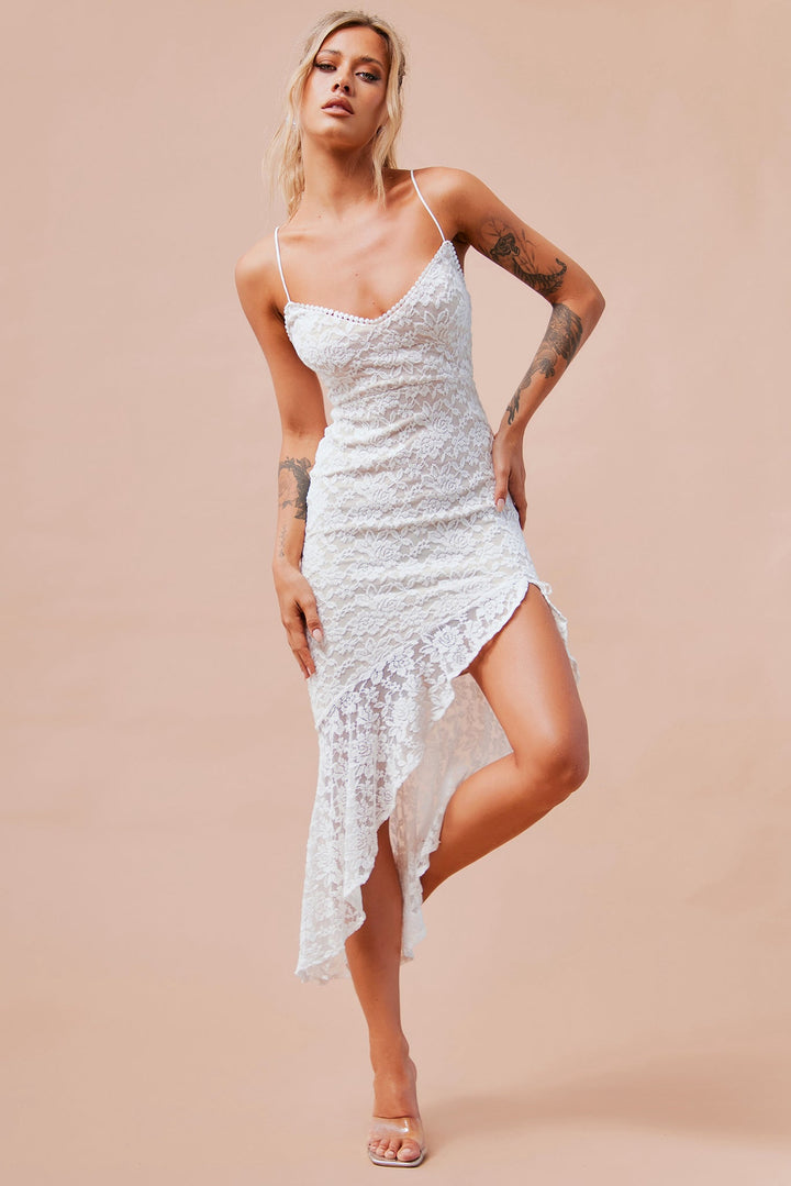 Living My Truth Midi Dress - White