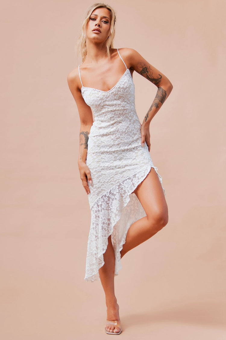 Living My Truth Midi Dress - White