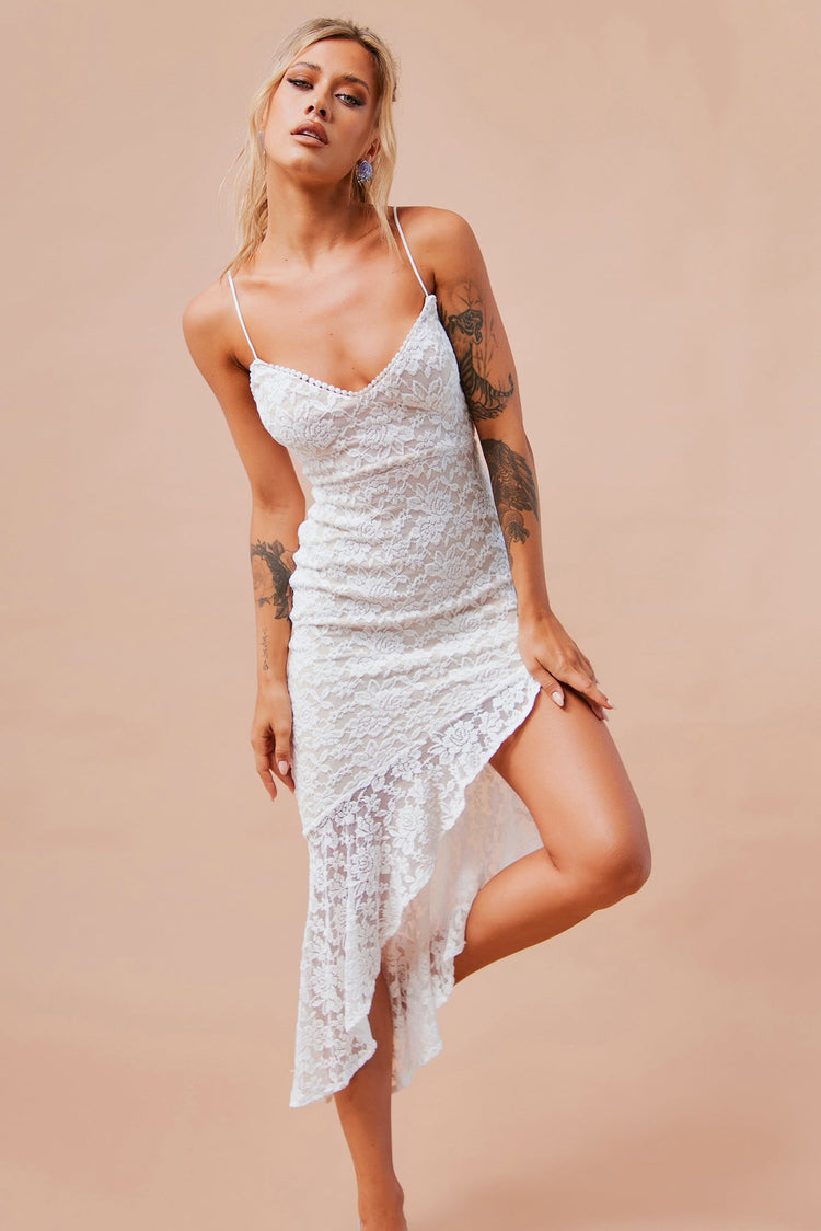 Living My Truth Midi Dress - White