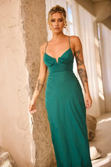 Night In August Midi Dress - Forest Green