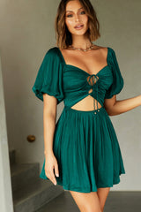 Holding On Mini Dress - Forest Green