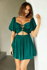 Holding On Mini Dress - Forest Green