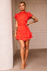 Leila Mini Dress - Red