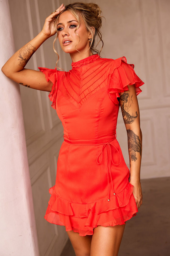 Leila Mini Dress - Red