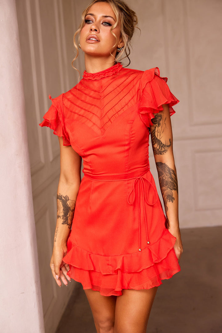 Leila Mini Dress - Red