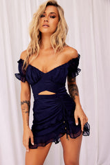 Throwing Shade Mini Dress - Navy