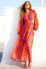 Swift Maxi Dress - Pink Orange