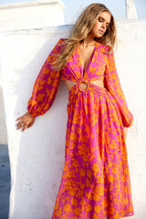 Swift Maxi Dress - Pink Orange