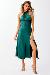 Mercedes Midi Dress - Forest Green