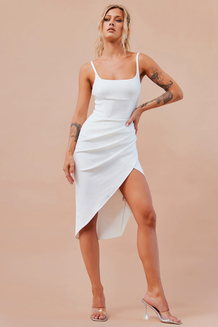 Riptide Midi Dress - White