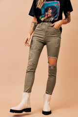 Bad Idea Jeans - Khaki Green