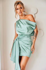 Still Lovers Mini Dress - Sage