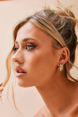 Facade Hoop Earrings - Gold