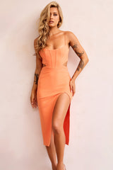 Beth Midi Dress - Orange