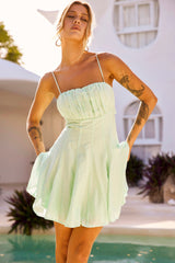 Bali Seashell Mini Dress - Mint