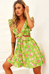 Flying Dreams Mini Dress - Green