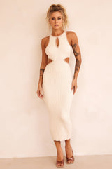 At First Sight Midi Dress - Cream