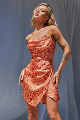 High Frequency Mini Dress - Orange