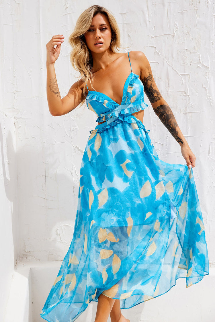 Early Sunset Maxi Dress - Aqua