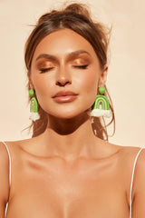 Love Full Oasis Earrings - Green