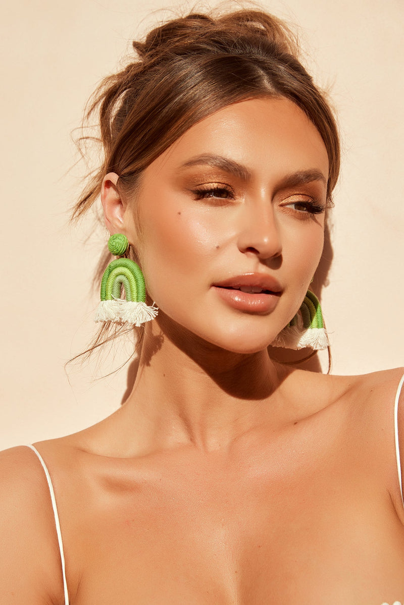 Love Full Oasis Earrings - Green