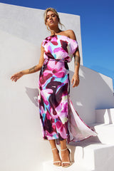 Euphoric Midi Dress - Plum Multi