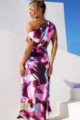 Euphoric Midi Dress - Plum Multi