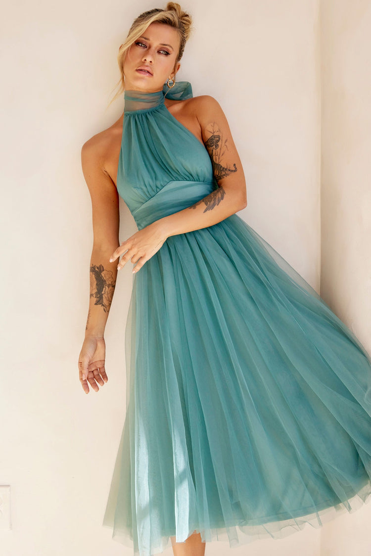 Her Statement Midi Dress - Sage