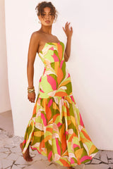 All For Her Maxi Dress - Green Multi
