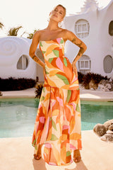 All For Her Maxi Dress - Orange Multi