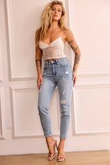 Love Icon Denim Jeans - Washed Blue