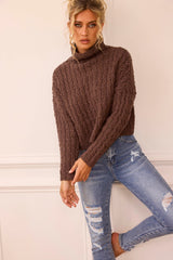 Fireside Knit Sweater - Chocolate