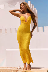 Sweet Talk Midi Dress - Yellow