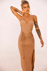 Date And Night Maxi Skirt - Mocha