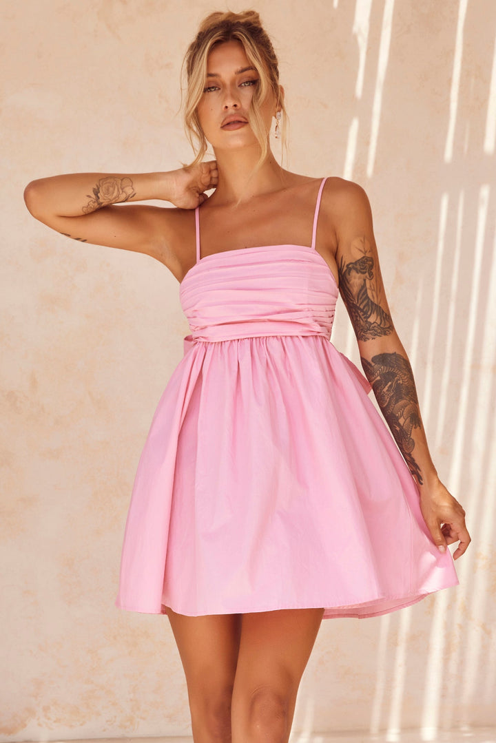 Little Touch Mini Dress - Hot Pink